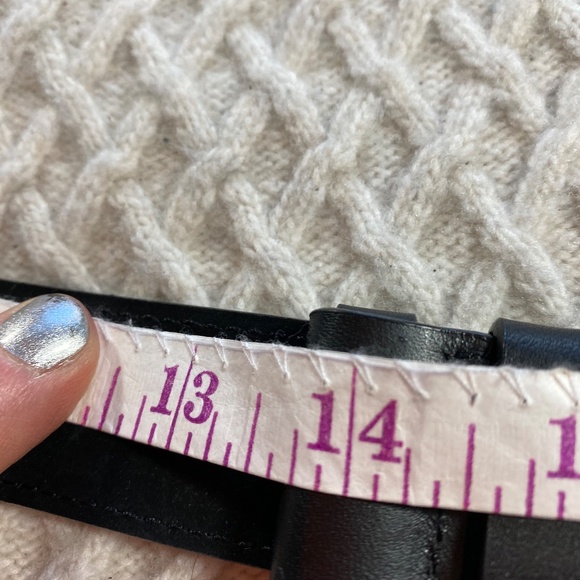 Ann Taylor Loft Black and Silver Harness Belt Up to 29.5" - Picture 7 of 8